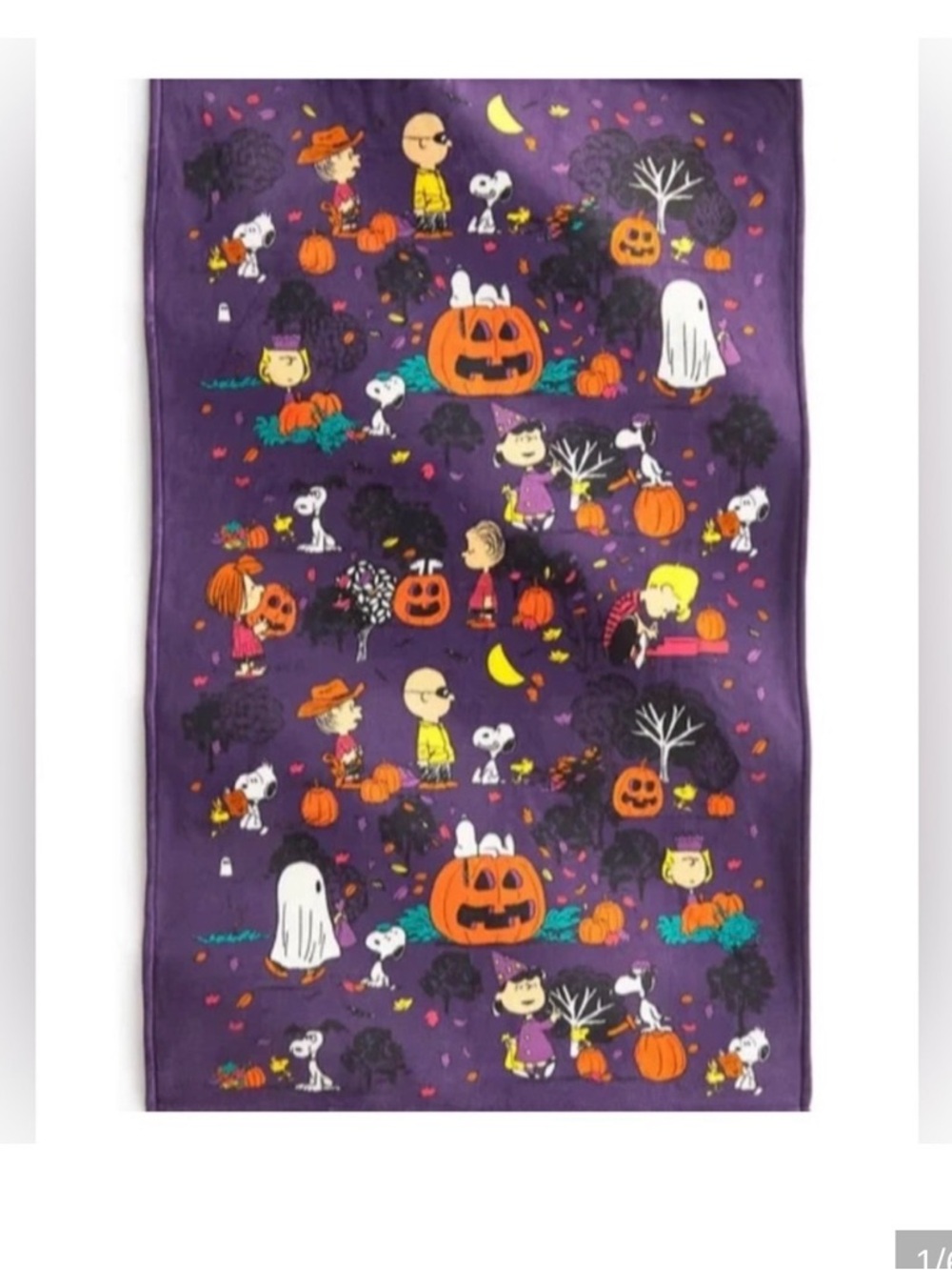 Vera Bradley Indigo Halloween Peanuts Blanket